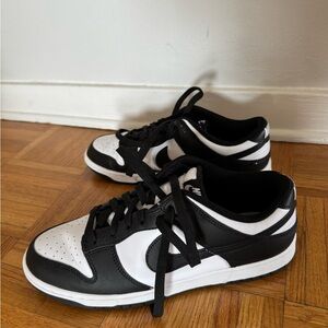 Nike Black and White Dunk Low Sneakers